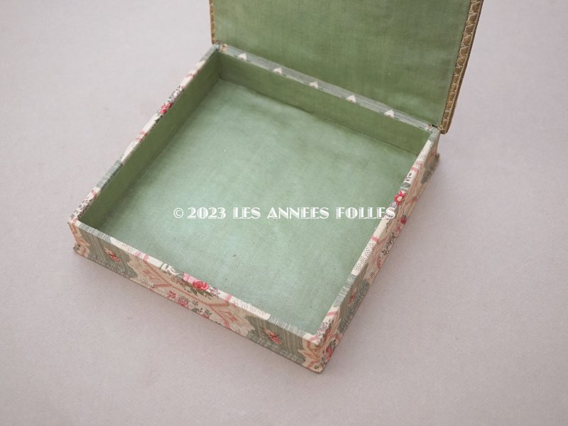 画像7: 1900年頃 アンティーク 薔薇模様 カルトナージュボックス