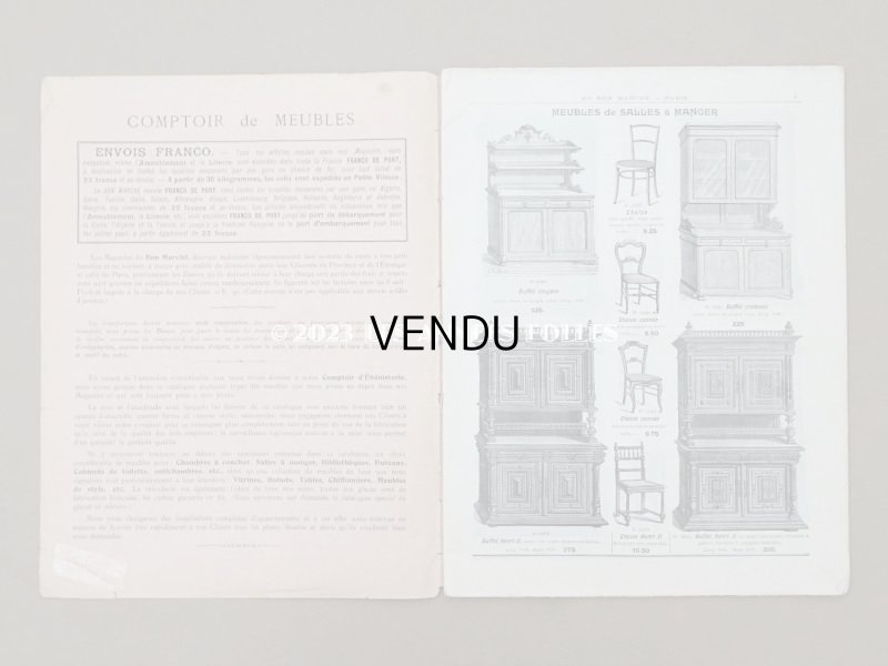 画像4: 1905年 アンティーク ボンマルシェのカタログ　椅子＆高級家具　SIEGES ARTISTIQUES EBENISTERIE - AU BON MARCHE -