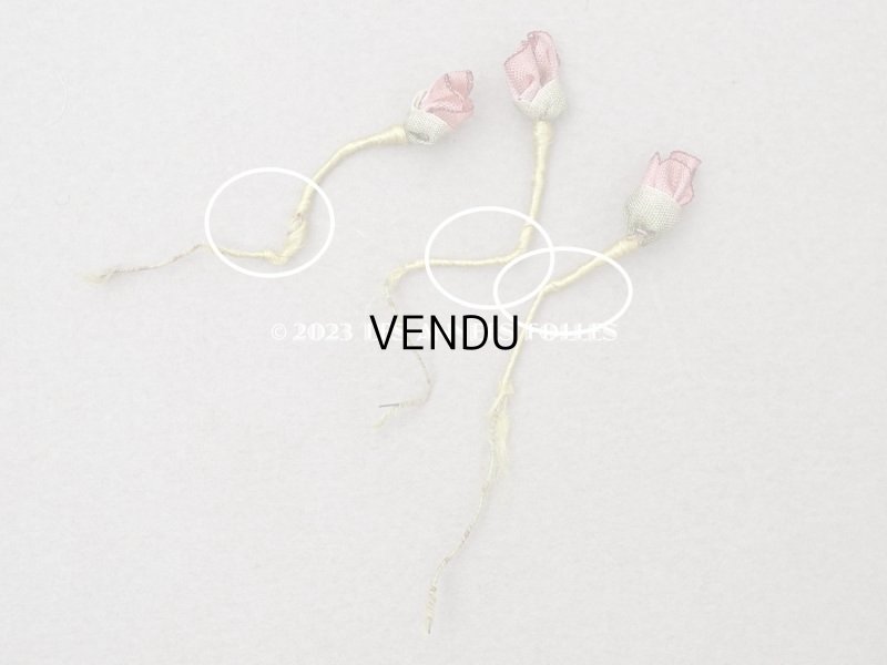 画像6: 19世紀末 アンティーク シルク製 ロココモチーフ 12点セット 未使用 オールドローズ色