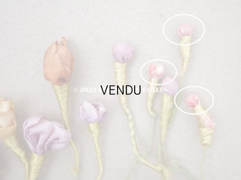 画像6: 19世紀末 アンティーク シルク製 ロココモチーフ 21点セット 未使用