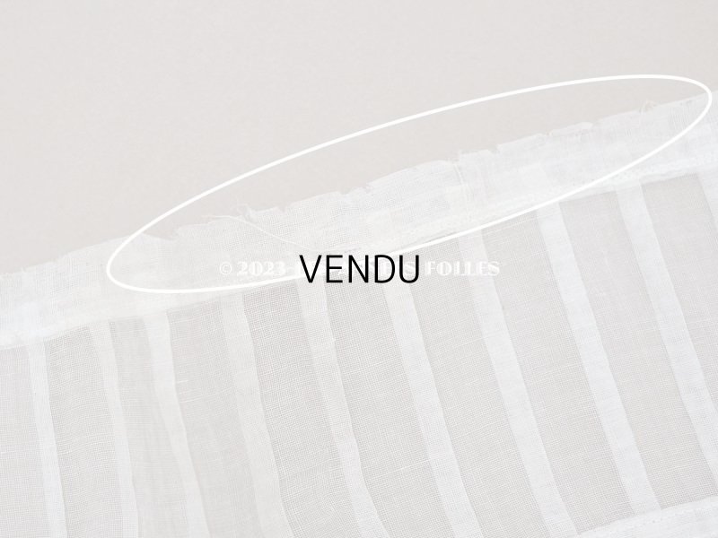 画像7: 1900年頃 アンティーク 幅広 ドレスの裾  プリーツ入り レース付 1.9m 幅21.5cm　コットンオーガンジー