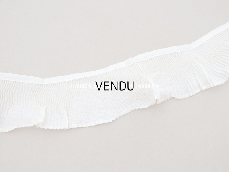 画像5: アンティーク プリーツリボン エクリュ 55cm 4cm幅  