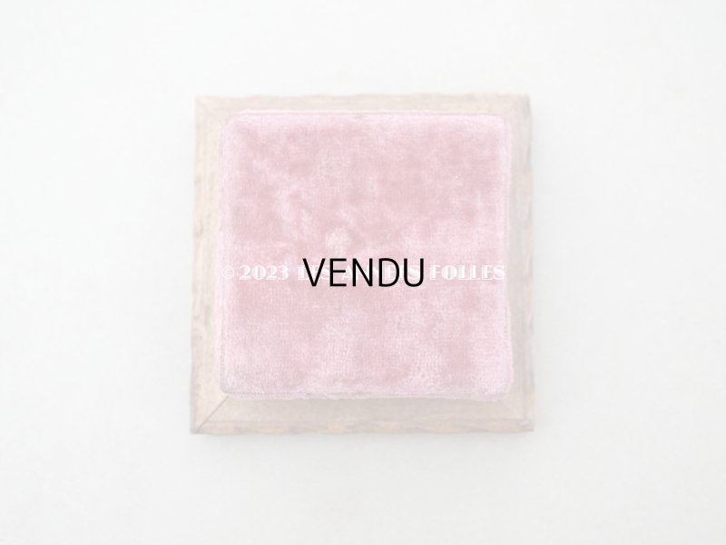 画像4: アンティーク とても小さな　ベルベットの台座 ピンク 9×9×3.8cm