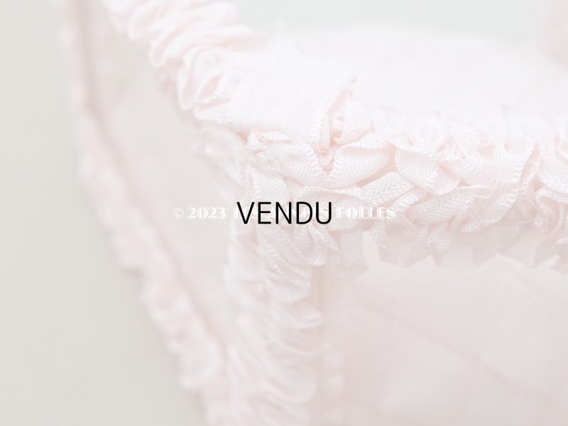 画像5: アンティーク リボンワークのジュエリーボックス パウダーピンク ガラスケース