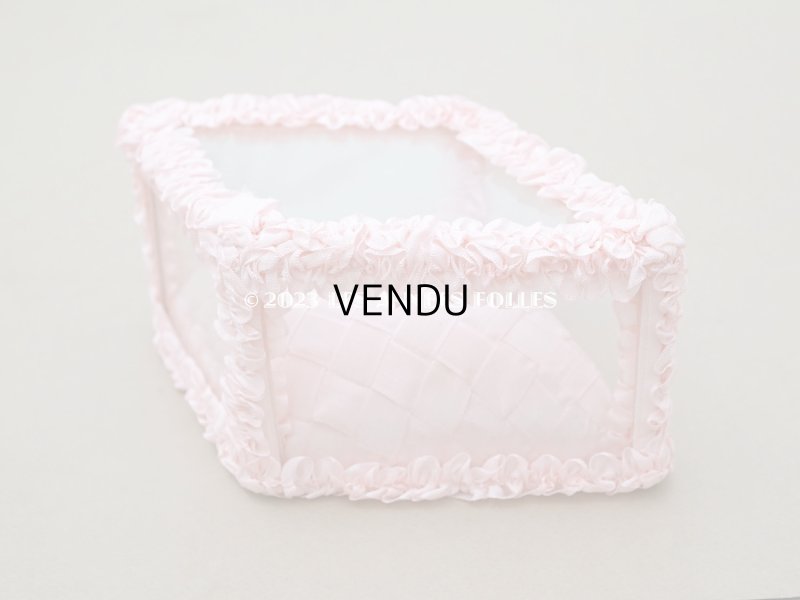 画像11: アンティーク リボンワークのジュエリーボックス パウダーピンク ガラスケース