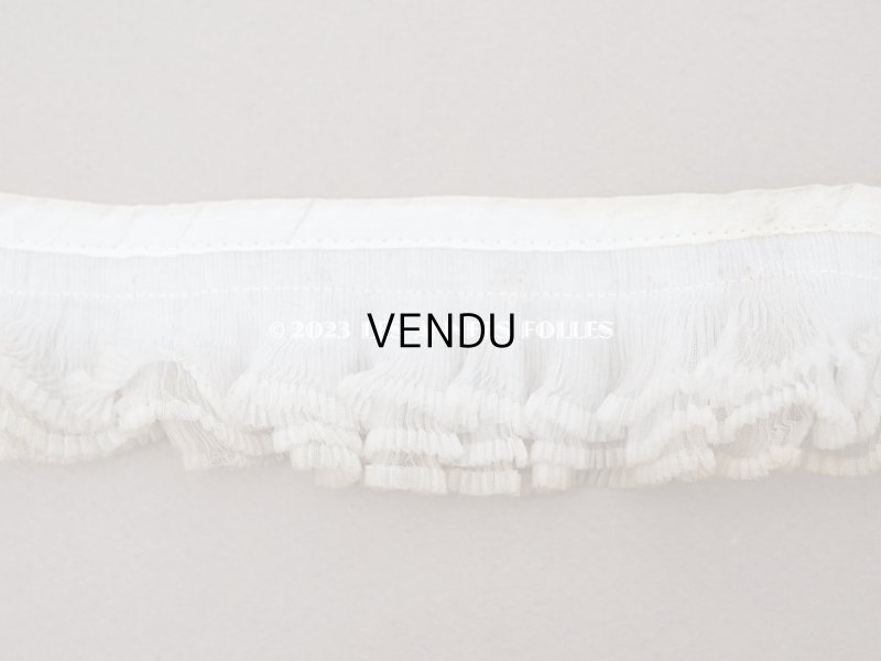 画像6: 19世紀末 アンティーク シルクシフォンの3段プリーツリボン 39cm 4.6cm幅 