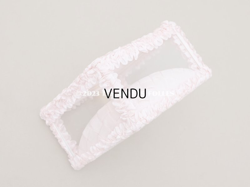 画像10: アンティーク リボンワークのジュエリーボックス パウダーピンク ガラスケース