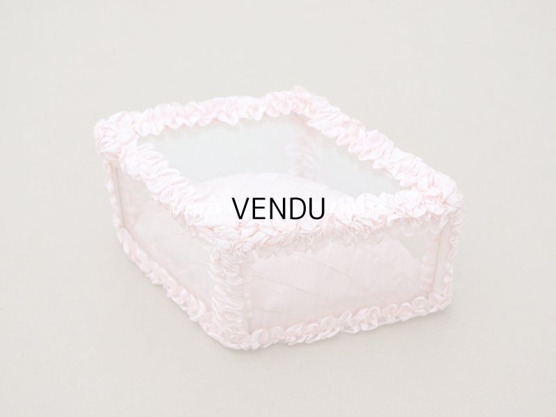 画像3: アンティーク リボンワークのジュエリーボックス パウダーピンク ガラスケース