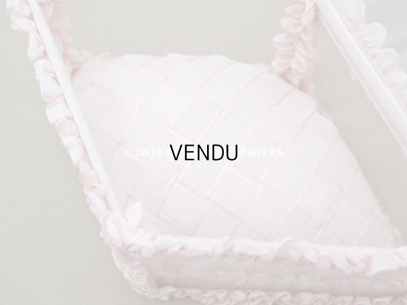 画像9: アンティーク リボンワークのジュエリーボックス パウダーピンク ガラスケース