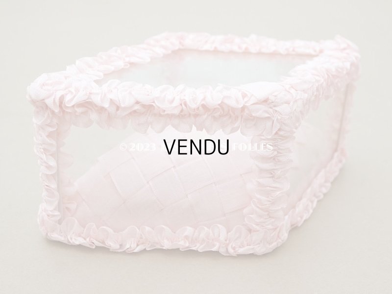 画像14: アンティーク リボンワークのジュエリーボックス パウダーピンク ガラスケース