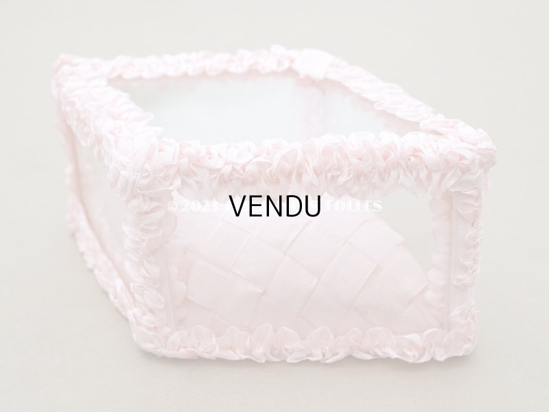 画像13: アンティーク リボンワークのジュエリーボックス パウダーピンク ガラスケース