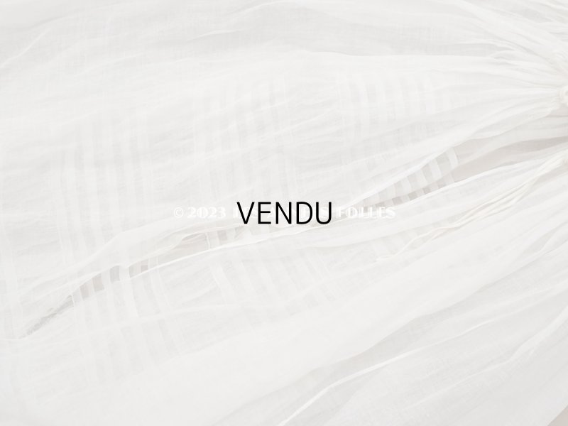 画像26: アンティーク 洗礼式のベビードレス パフスリーブ 手刺繍の花模様＆レース＆オレンジベージュのリボン