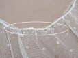 画像7: アンティーク 幅広 フリルレース オフホワイト ドット刺繍入り チュールレース 2.5m 幅11.5cm 