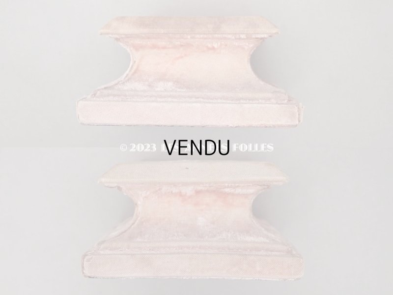 画像5: 1900年頃 アンティーク ベルベットの台座 ピンク