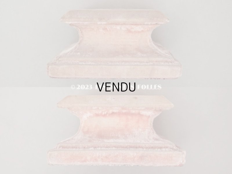画像6: 1900年頃 アンティーク ベルベットの台座 ピンク