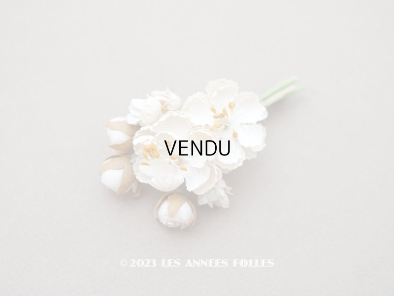 画像5: アンティーク ドールハット用 布花の小さなブーケ 薔薇&デイジー