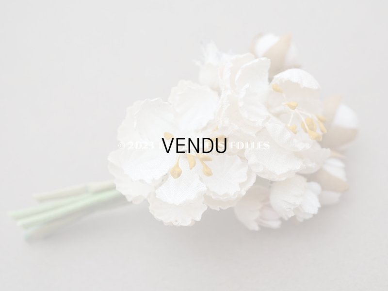 画像9: アンティーク ドールハット用 布花の小さなブーケ 薔薇&デイジー