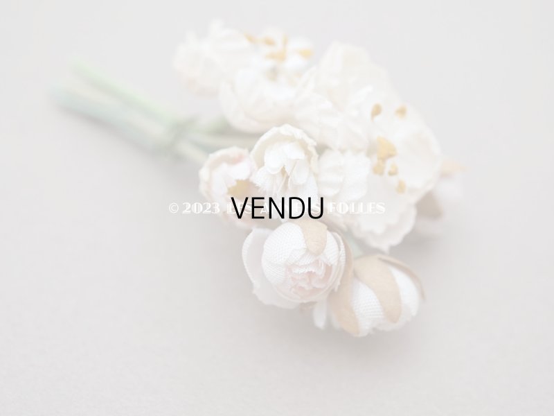 画像8: アンティーク ドールハット用 布花の小さなブーケ 薔薇&デイジー