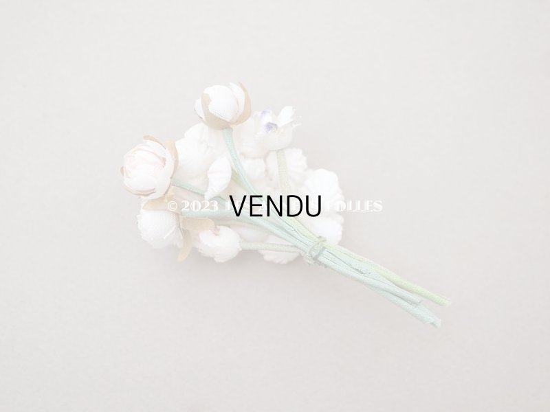 画像6: アンティーク ドールハット用 布花の小さなブーケ 薔薇&デイジー