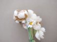 画像7: アンティーク ドールハット用 布花の小さなブーケ　薔薇＆デイジー
