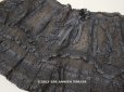 画像1: 1900年頃 アンティーク  53cm幅  ドレスの裾 ドットのチュール＆シルクサテンリボン　黒＆ブラウン  約320cm   (1)