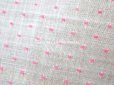 画像2: アンティーク  ピンクの小さなドット刺繍入り コットン生地 78×145cm (2)