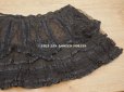 画像15: 1900年頃 アンティーク  53cm幅  ドレスの裾 ドットのチュール＆シルクサテンリボン　黒＆ブラウン  約320cm  