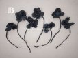 画像6: アンティーク 黒のパルマスミレの布花