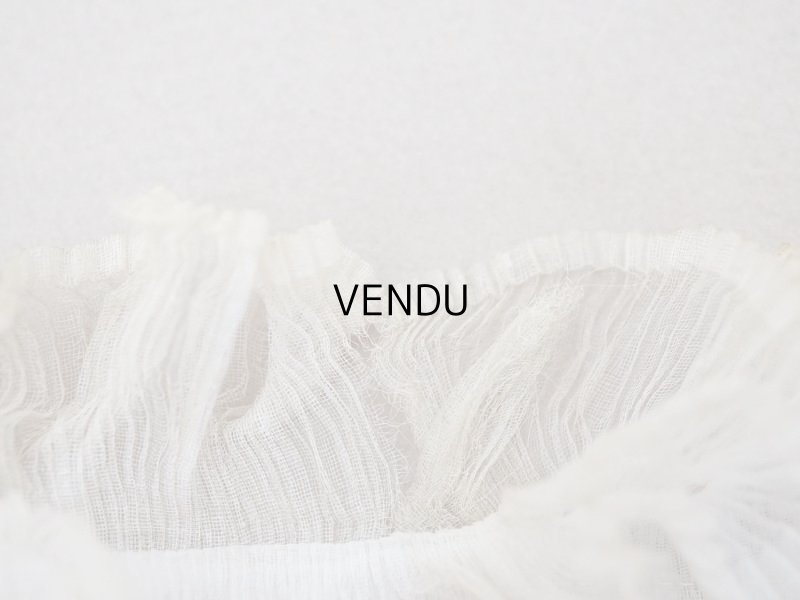 画像11: 19世紀末 アンティーク シルクシフォンの3段プリーツリボン 39cm 4.6cm幅 