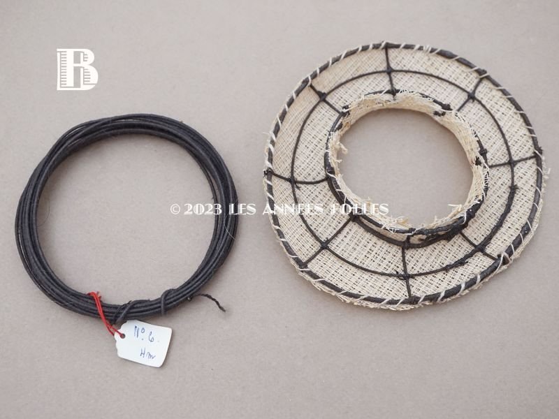 画像9: アンティーク ドールハット用 ワイヤー ブラック&チャコールグレイ 約3.5m