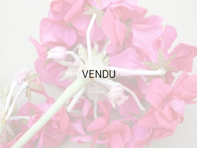 画像3: アンティーク ゼラニウムの布花  ピンク