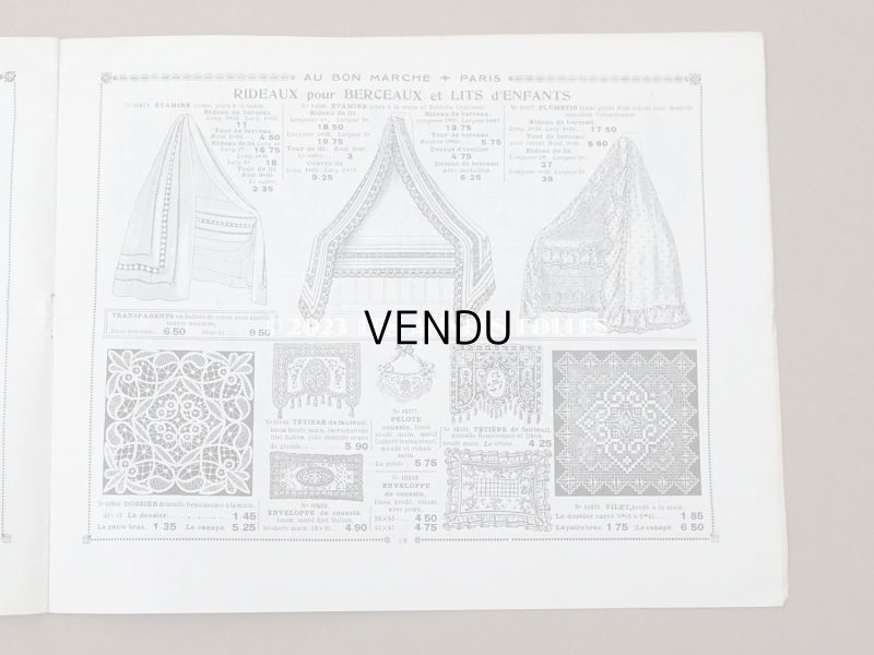 画像11: アンティーク ボンマルシェのカタログ　カーテン＆ベッドカバー RIDEAUX BLANCS - AU BON MARCHE -