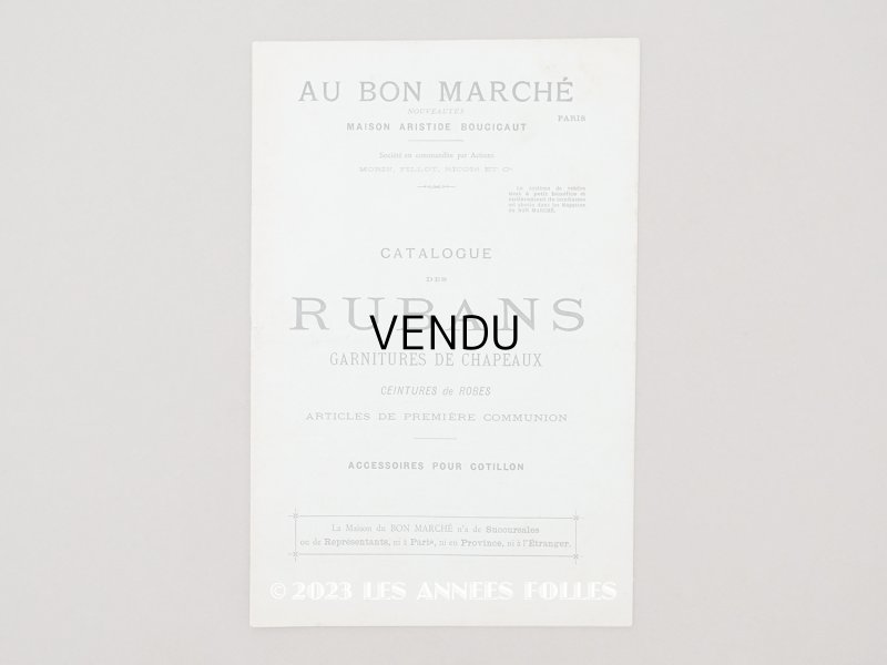 画像1: アンティーク ボンマルシェ リボンのカタログ　CATALOGUE DES RUBANS - AU BON MARCHE -