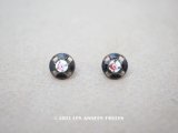 アンティーク ドール用 極小 エナメル ボタン 薔薇 ハンドペイント 8mm