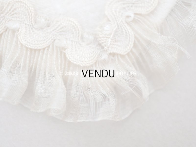 画像11: 1900年頃 アンティーク  シルク製　初聖体のオモニエール エクリュ＆ベージュ