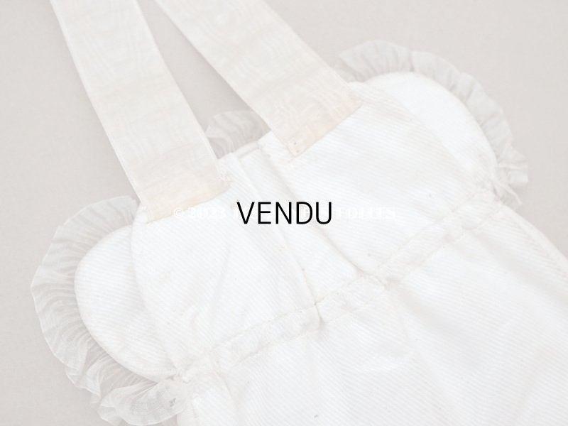 画像15: 1900年頃 アンティーク  シルク製　初聖体のオモニエール エクリュ＆ベージュ