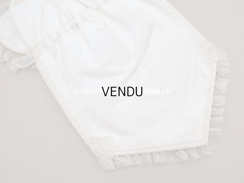 画像16: 1900年頃 アンティーク  シルク製　初聖体のオモニエール エクリュ＆ベージュ