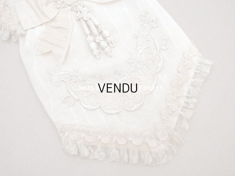 画像8: 1900年頃 アンティーク  シルク製　初聖体のオモニエール エクリュ＆ベージュ