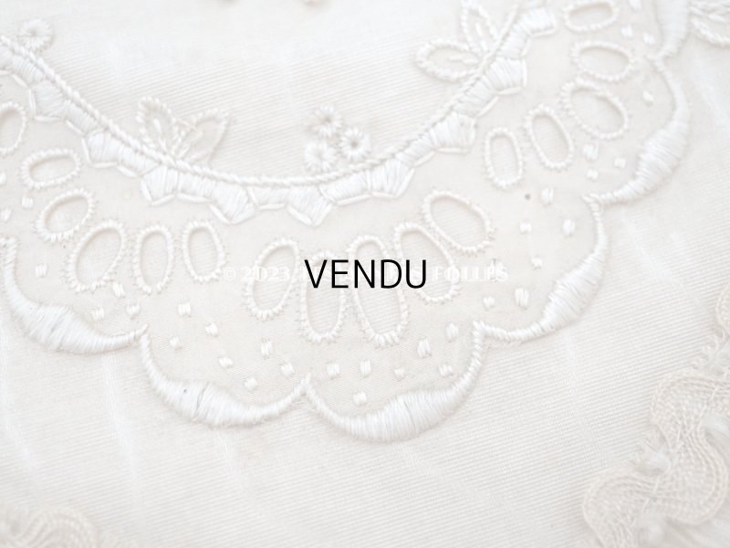 画像12: 1900年頃 アンティーク  シルク製　初聖体のオモニエール エクリュ＆ベージュ