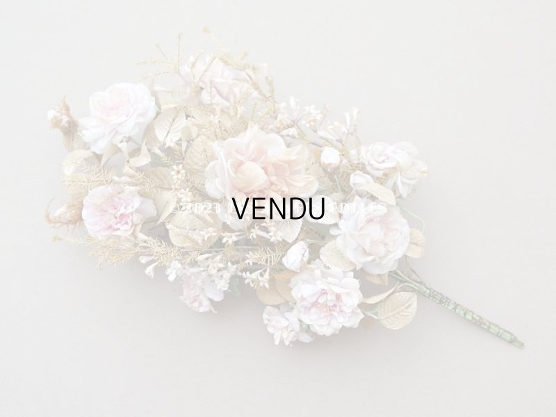 画像4: 19世紀 アンティーク グローブ・ド・マリエの大きなブーケ パウダーピンクの薔薇