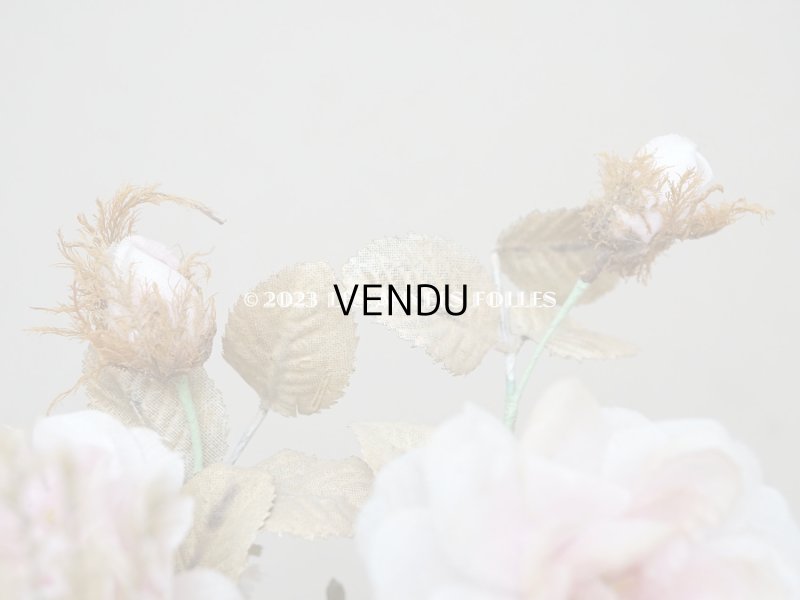 画像15: 19世紀 アンティーク グローブ・ド・マリエの大きなブーケ パウダーピンクの薔薇