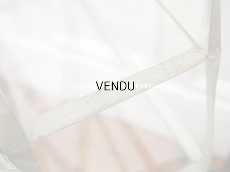 画像7: 1900年頃 アンティーク ラック ガラス棚 スモーキーブルーグリーンのシルクサテンリボン