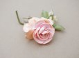画像2: アンティーク  小さな薔薇の布花 ドールハット用 ベビーピンク (2)