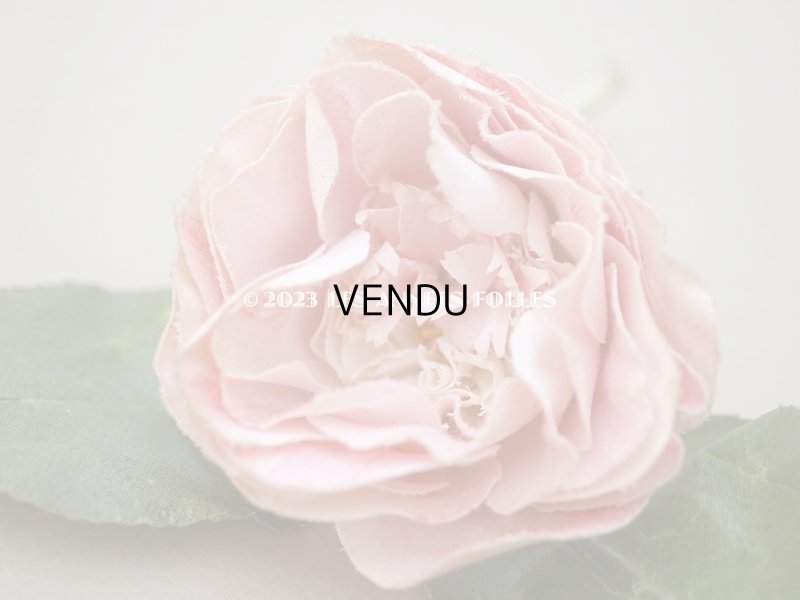 画像3: アンティーク ピンクの薔薇の布花 クウォーターロゼット咲き