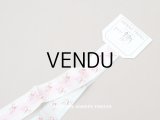 アンティーク 薔薇刺繍のリボン 淡いピンク＆水色のセット リボンメーカーのサンプラー 