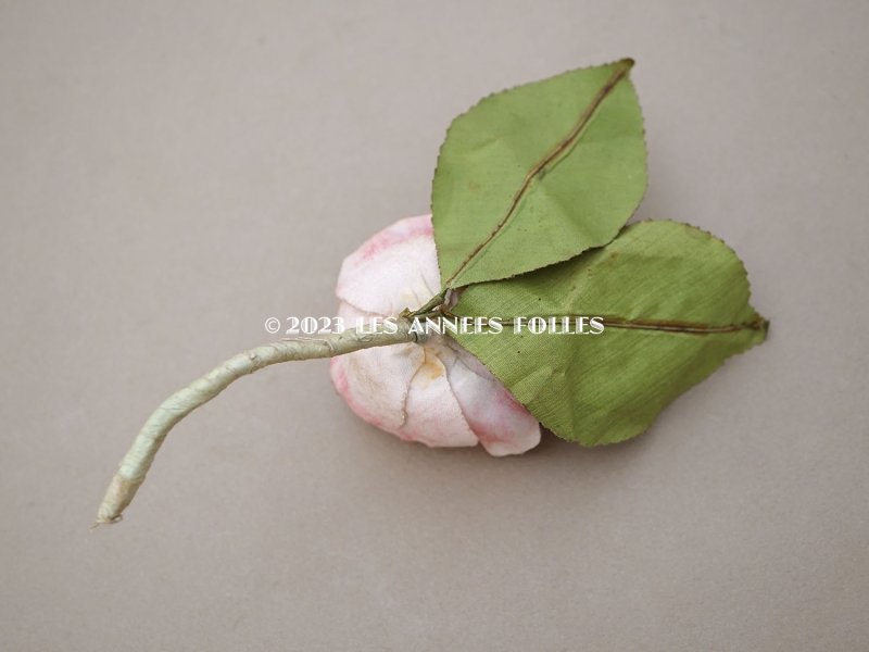画像4: アンティーク ピンクの薔薇の布花 クウォーターロゼット咲き
