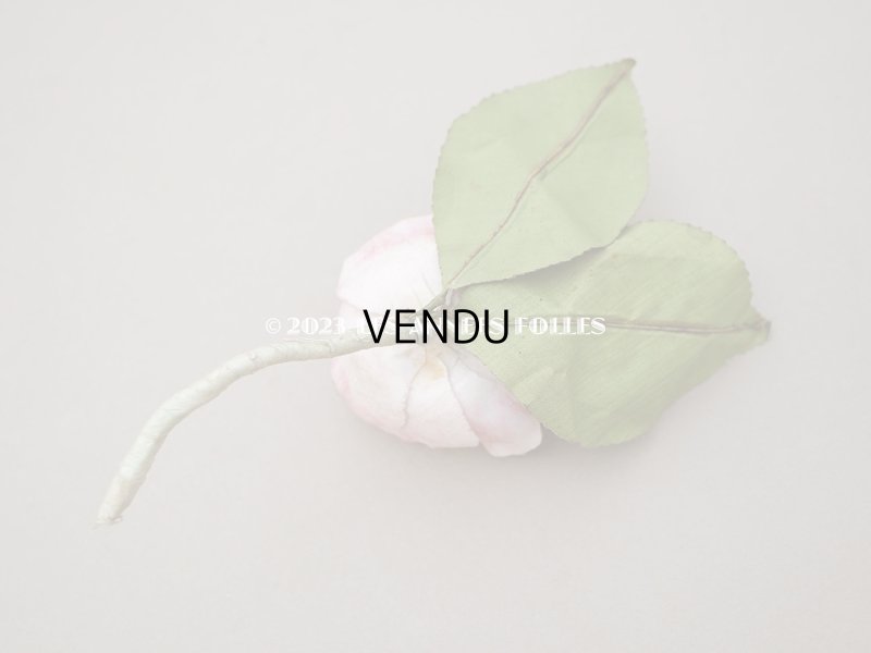 画像4: アンティーク ピンクの薔薇の布花 クウォーターロゼット咲き