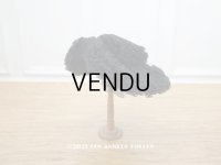 1900年頃 アンティーク ドールハット 黒いシルクシフォンのフリル　ヴェルサイユの帽子店