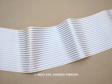 19世紀末 アンティーク 幅広 ジャガード織　シルク製リボン　ストライプ ラヴェンダー　11.2cm幅 