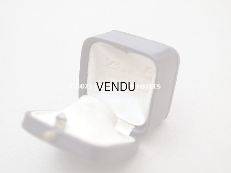 画像3: アンティーク 本革製 ジュエリーボックス 金彩入り ブラウン リングボックス